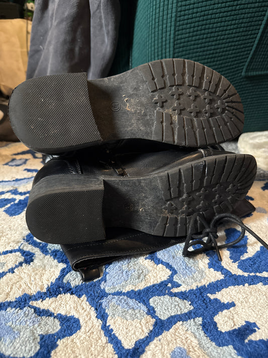 Knee High Laced Boots (Well Worn)
