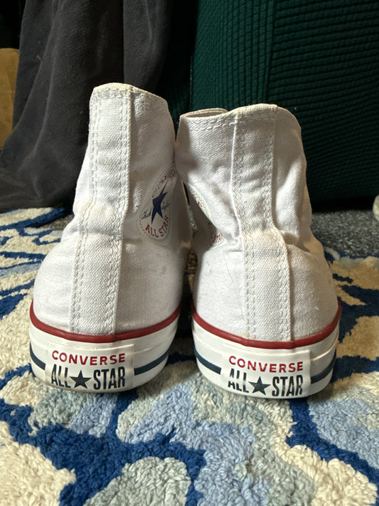 High Top Converse White (Worn)