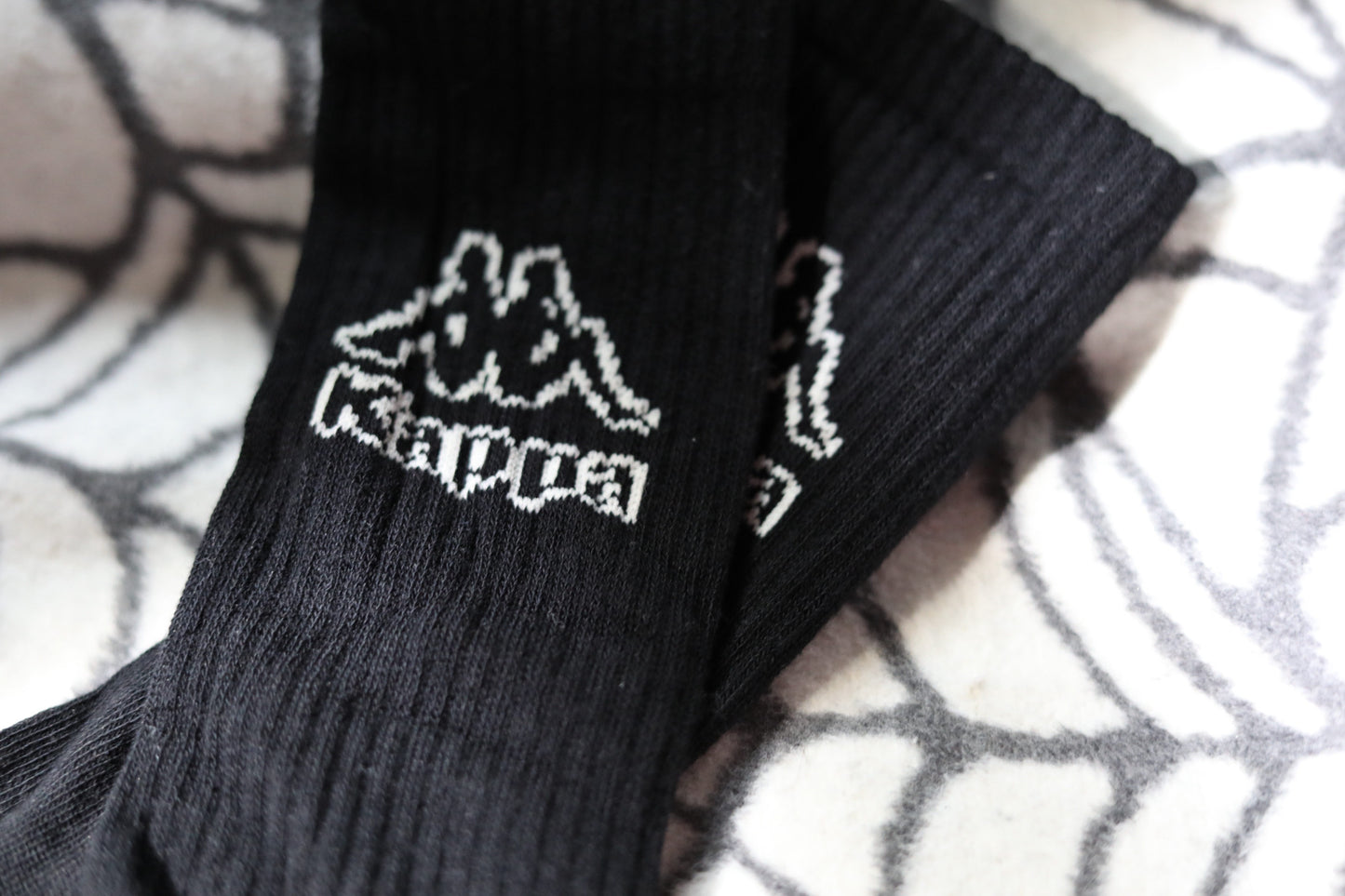 Black K Logo ‘72’ Long Crew Socks
