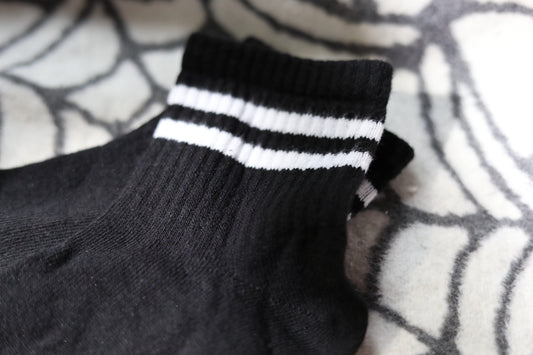 Black & White Stripe ‘72’ Quarter Socks