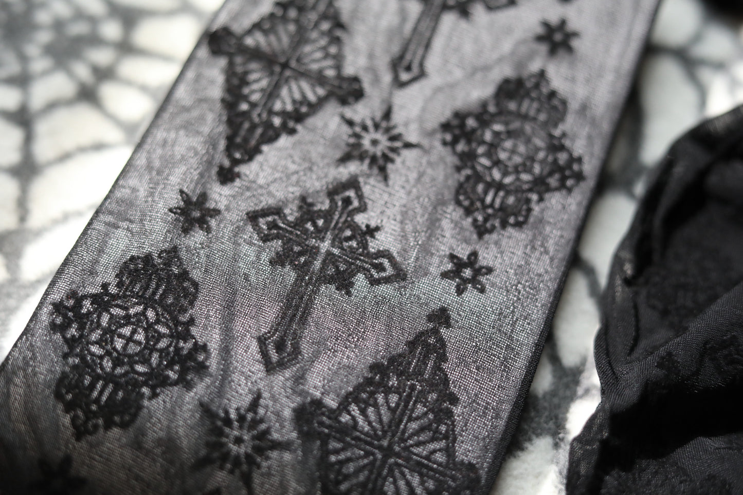 Black Gothic ‘72’ Nylon Knee High Socks