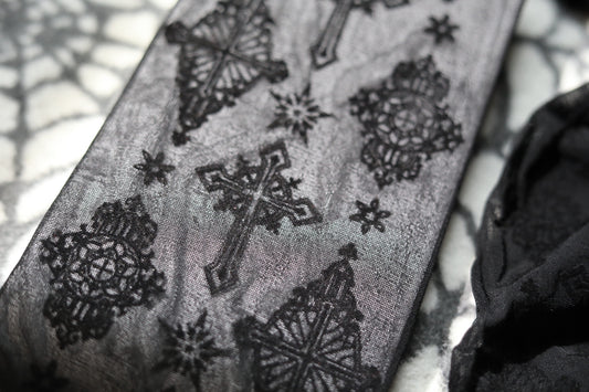 Black Gothic ‘72’ Nylon Knee High Socks