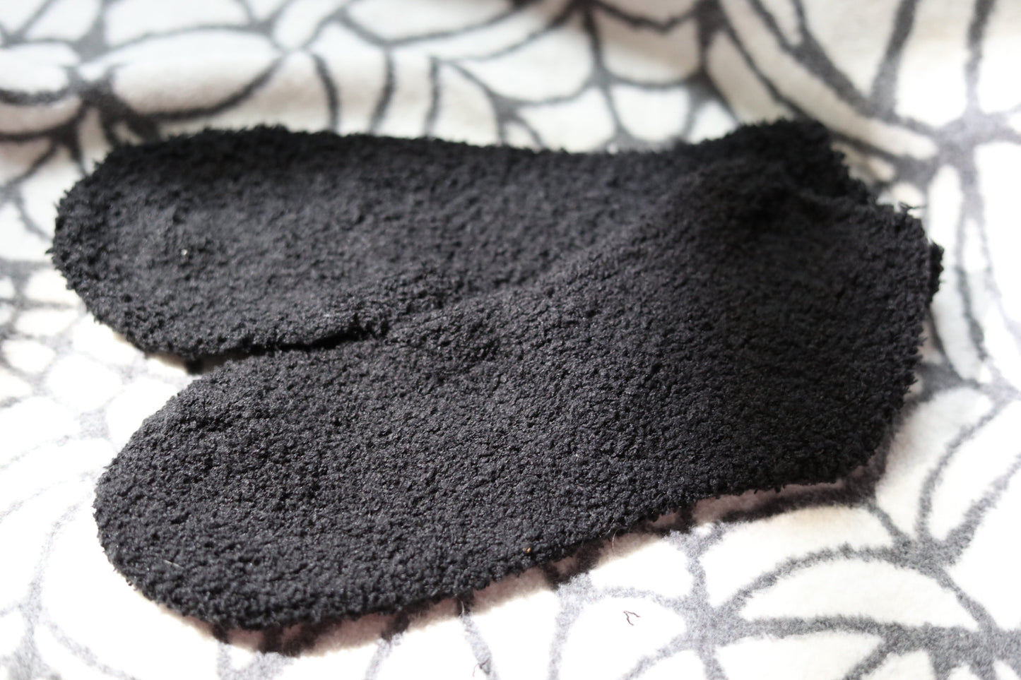 Black Fluffy ‘72’ Trainer Socks