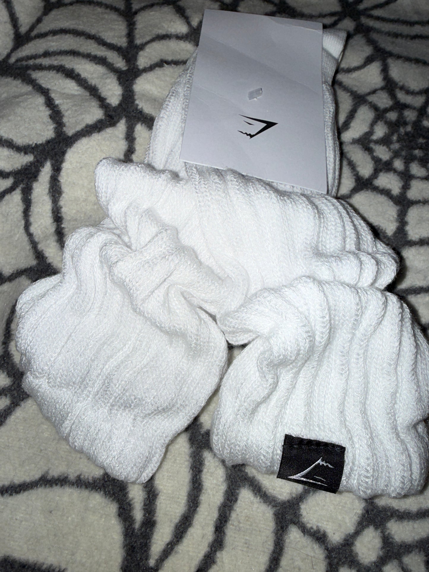 White Rest Day Scrunched ‘72’ Long Crew Socks