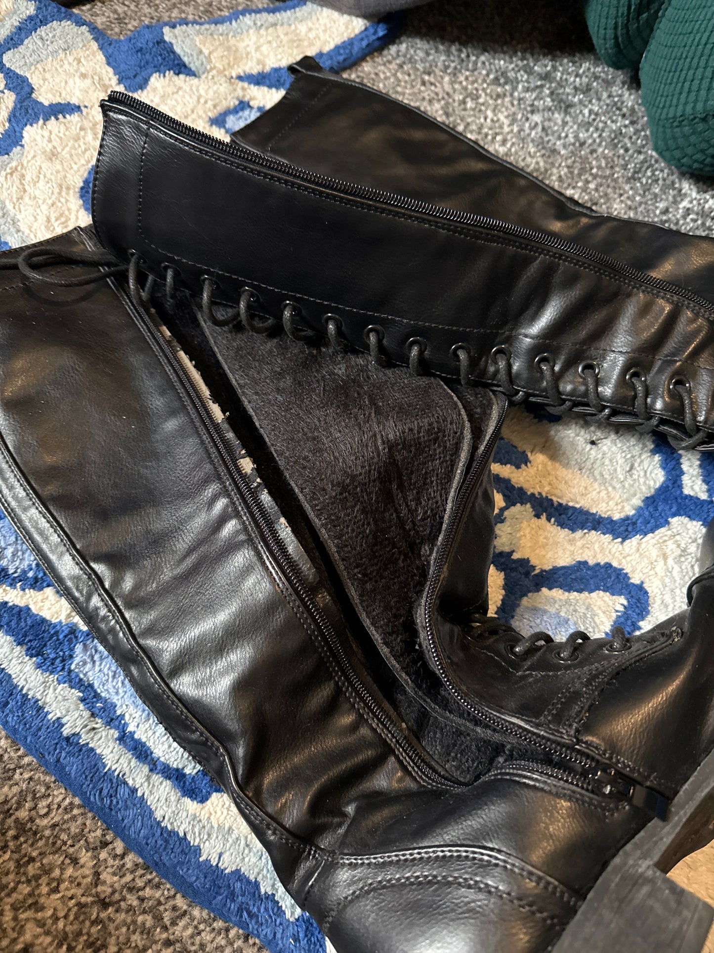 Knee High Laced Boots (Well Worn)