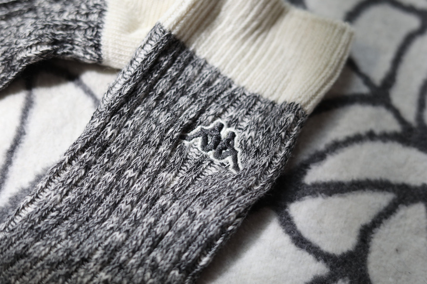 Grey K Logo ‘72’ Long Crew Socks