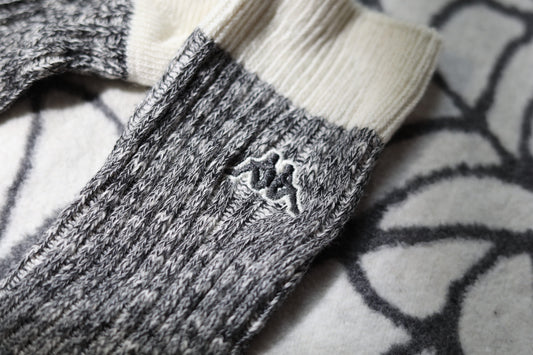 Grey K Logo ‘72’ Long Crew Socks