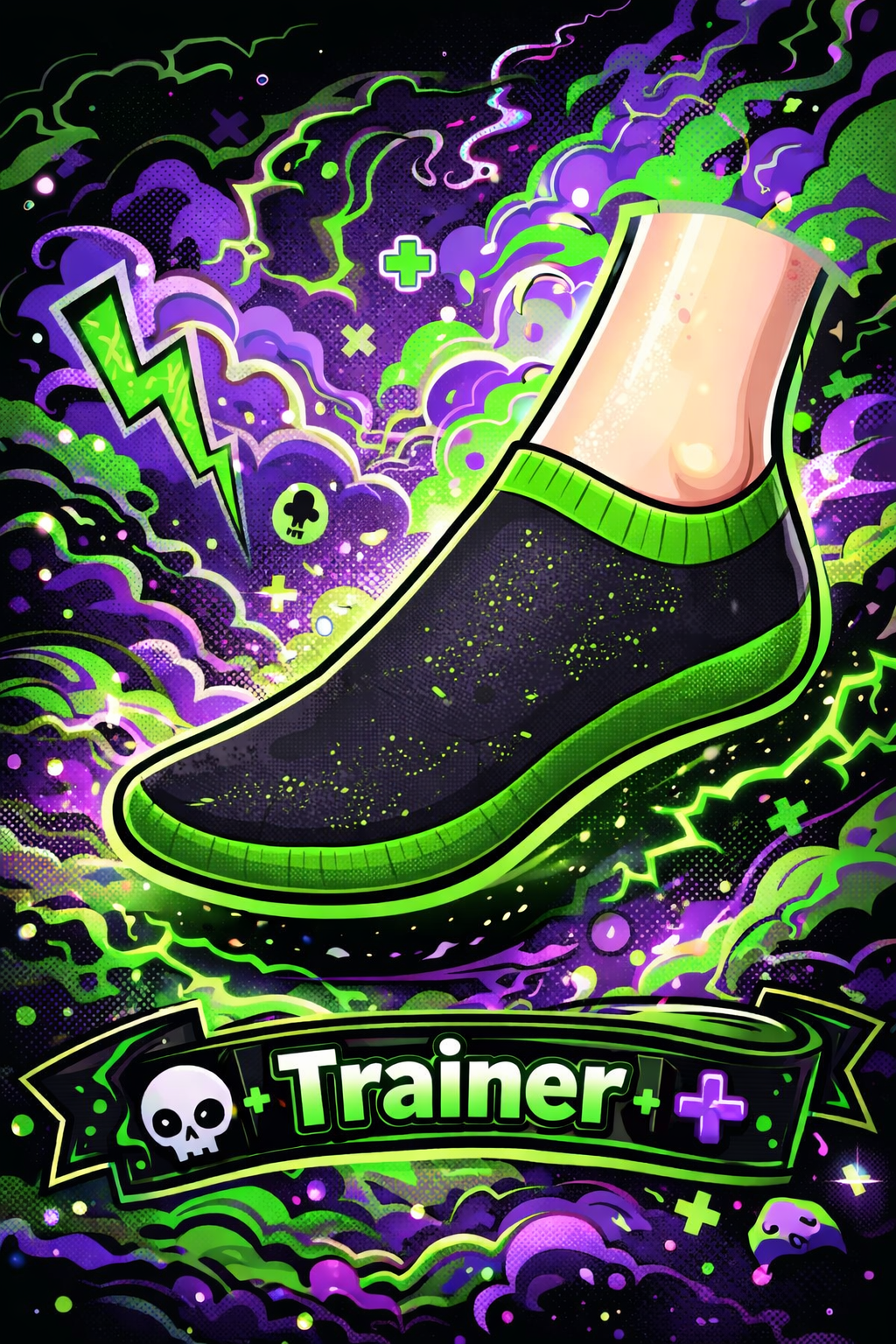 Black Fluffy ‘72’ Trainer Socks