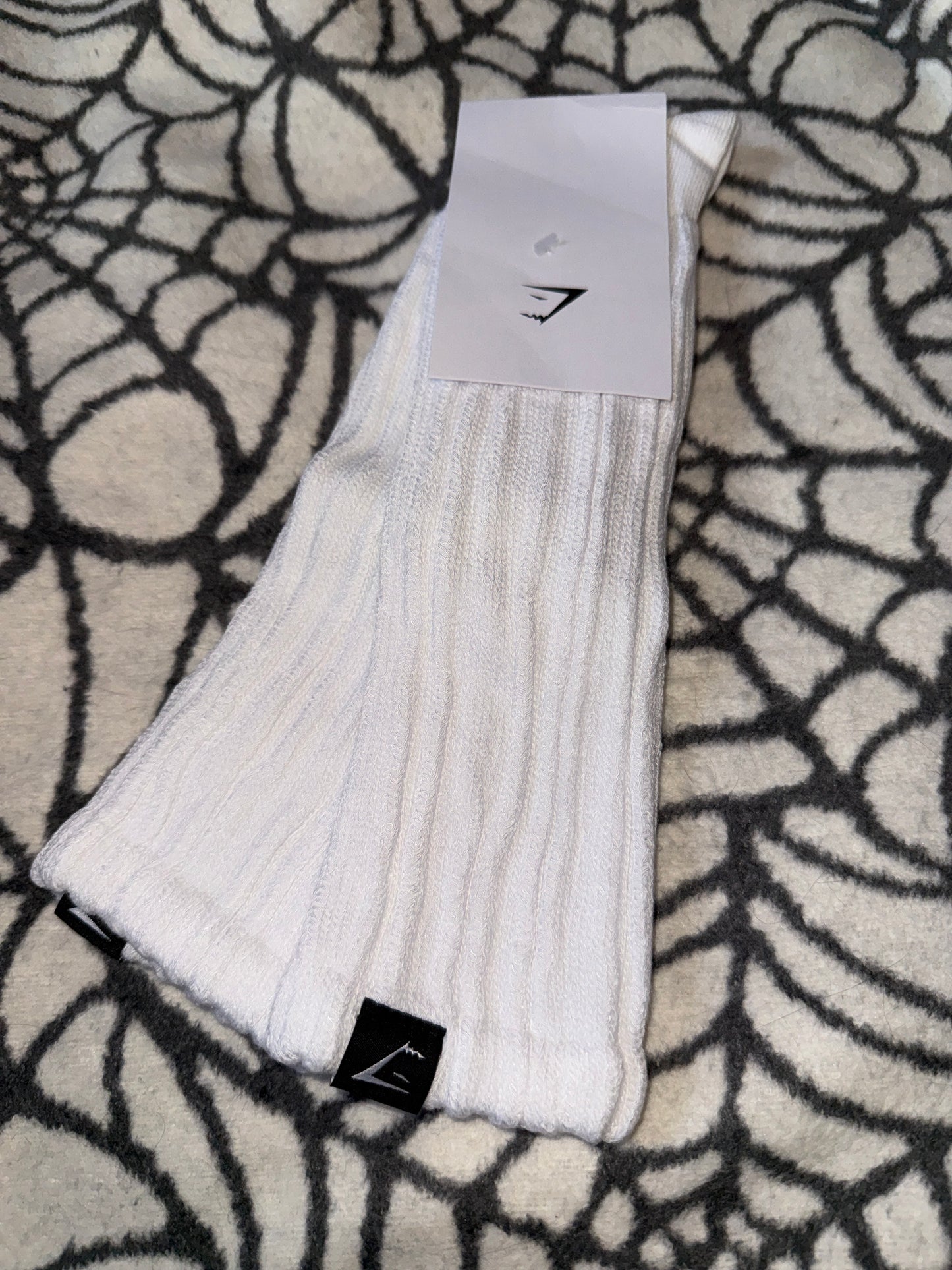 White Rest Day Scrunched ‘72’ Long Crew Socks