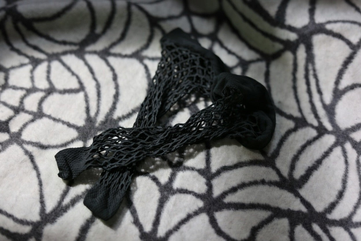 Black ‘72’ Fishnet Quarter Socks